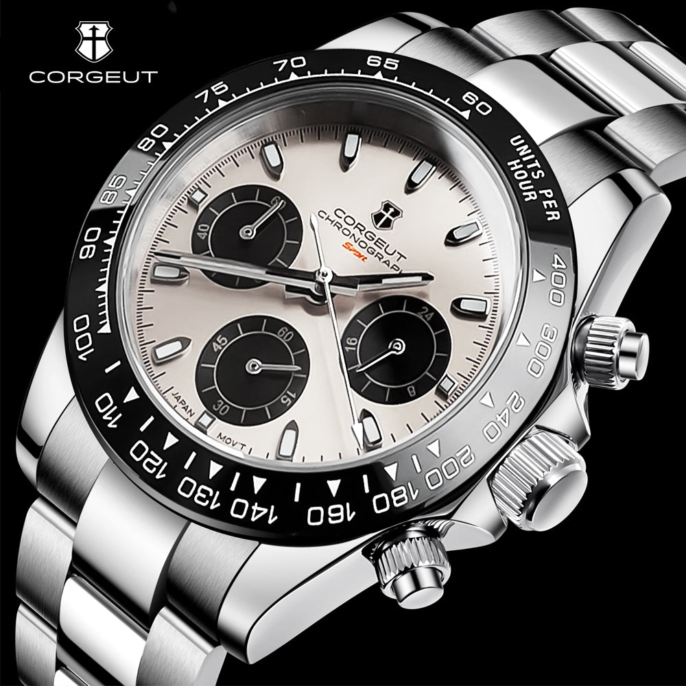 Corgeut 9002 VK63 Uhrwerk Saphirglas 30m wasserdicht