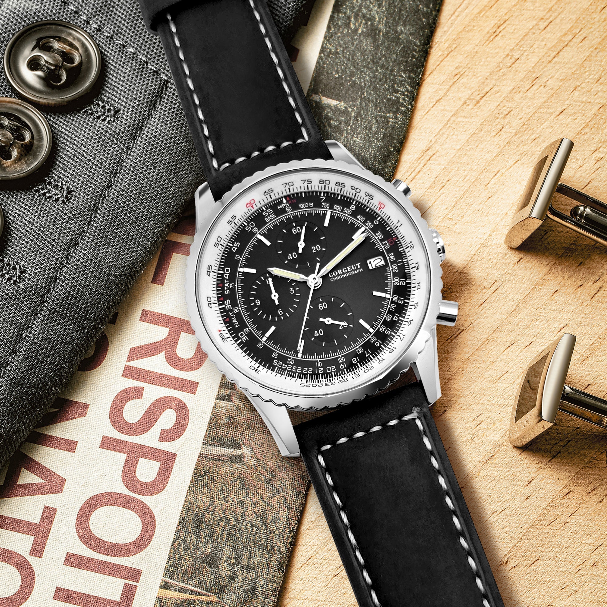 CORGEUT 9001 Chronograph Watch