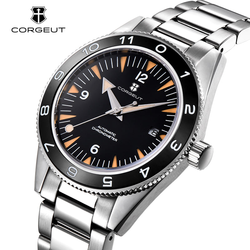 Corgeut 6013 NH35 Uhrwerk Saphirspiegel 100m wasserdicht