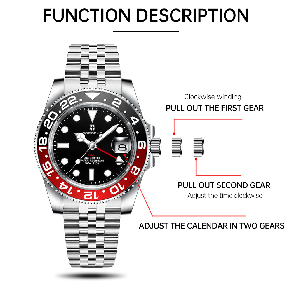 CORGEUT 6001 GMT Watch