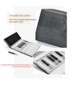 Folding PU Leather Watch Strap Storage Case
