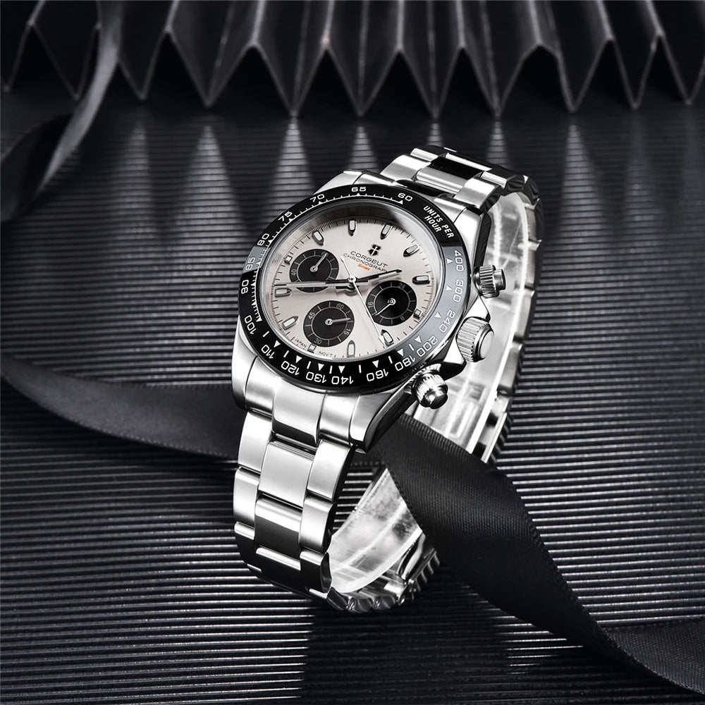 Corgeut 9002 VK63 Uhrwerk Saphirglas 30m wasserdicht