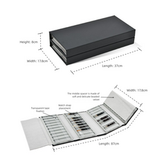Folding PU Leather Watch Strap Storage Case