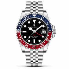 CORGEUT 40mm Ronda quartz GMT watch with sapphire crystal - view 7