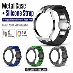 metal case and silicone strap conversion kit for Swatch Royal POP - view 1