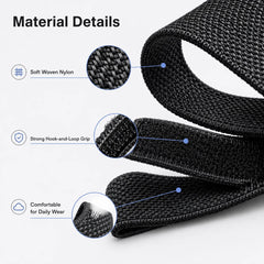 Nylon Loop Replacement Band Compatible with Fitbit Air Adjustable Woven Hook-and-Loop Wrist Strap