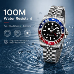 CORGEUT 40mm Ronda quartz GMT watch with sapphire crystal - view 5