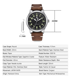 CORGEUT 6011 Automatic Watch