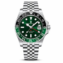 CORGEUT 40mm Ronda quartz GMT watch with sapphire crystal - view 8