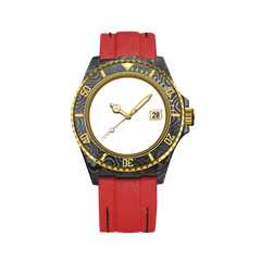Customizable Gold Carbon Fiber Watch - image 7