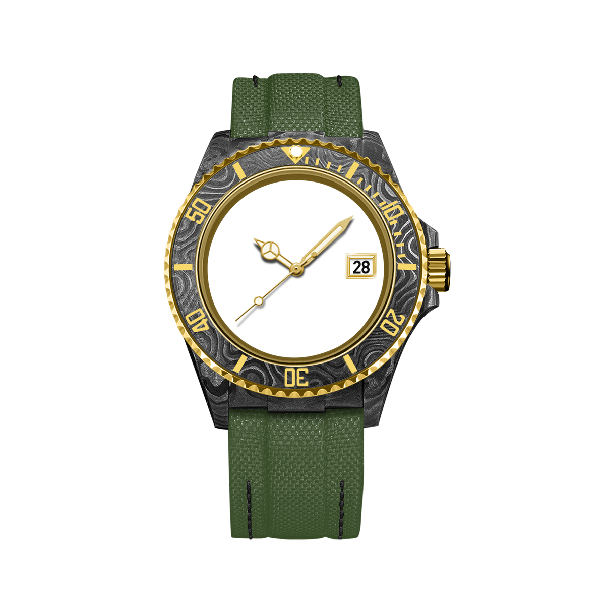 Customizable Gold Carbon Fiber Watch - image 9