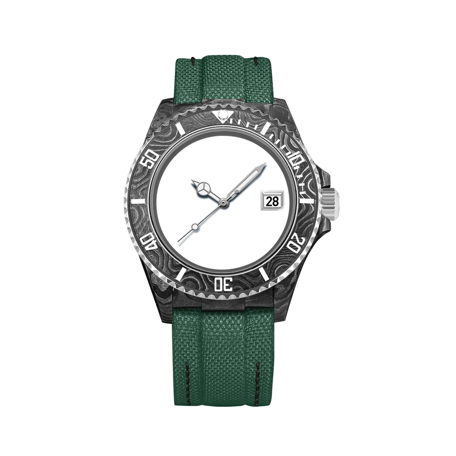 Customizable Silver Carbon Fiber Watch - image 1