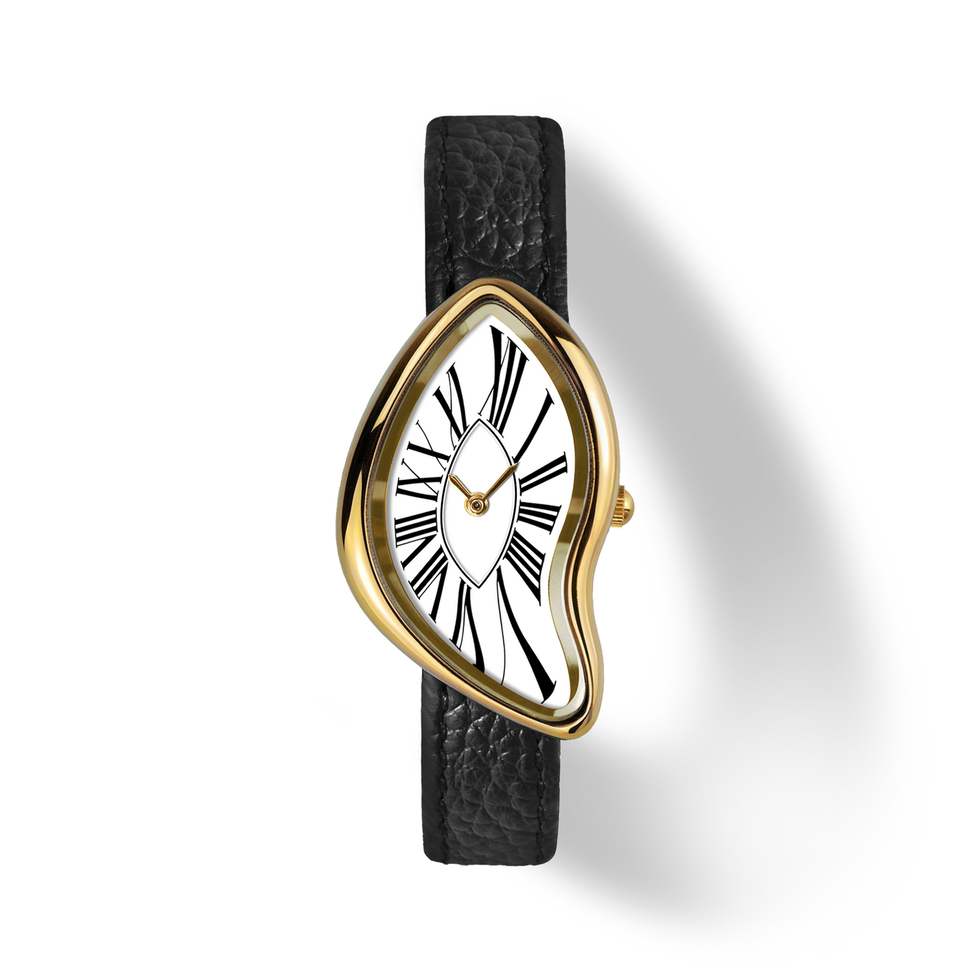 Asymmetric Quartz Watch - Roman Dial & Black Strap - image 1