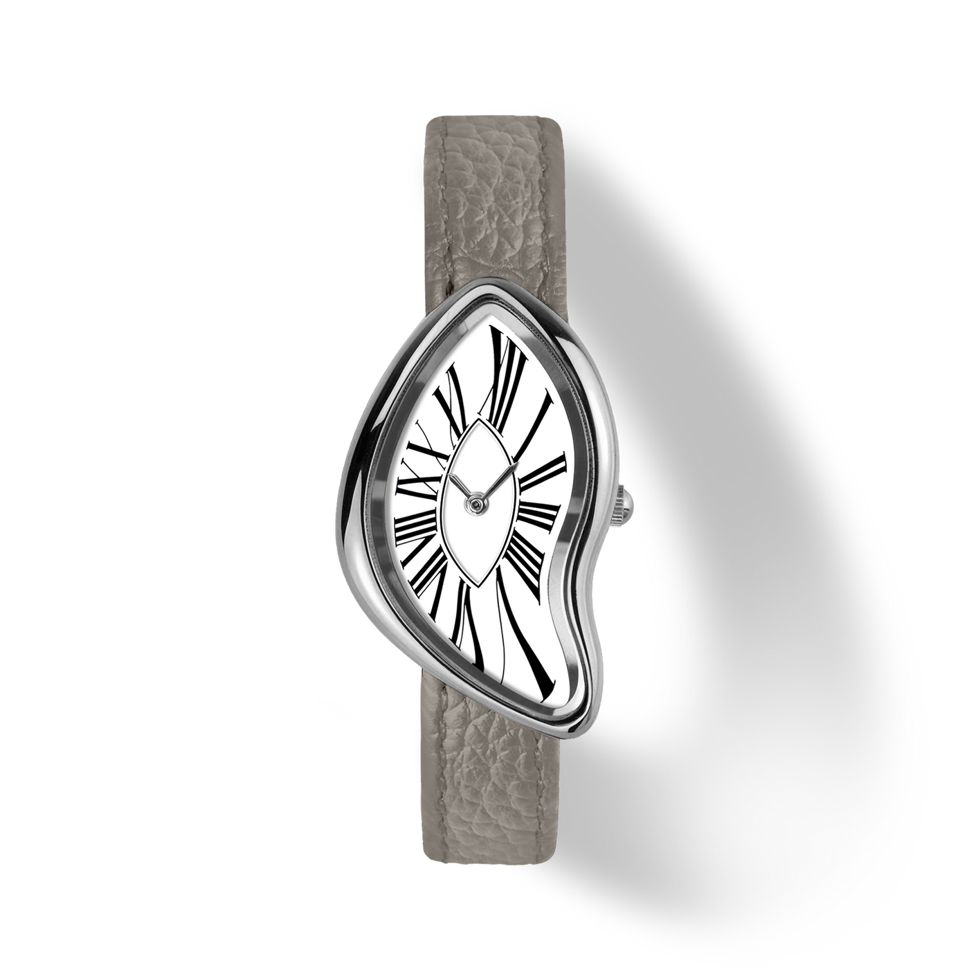 Asymmetric Quartz Watch - Roman Dial & Grey Strap - image 1
