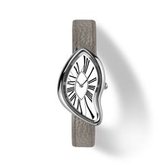 Asymmetric Quartz Watch - Roman Dial & Grey Strap - image 1