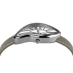 Asymmetric Quartz Watch - Roman Dial & Grey Strap - image 5