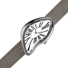 Asymmetric Quartz Watch - Roman Dial & Grey Strap - image 6