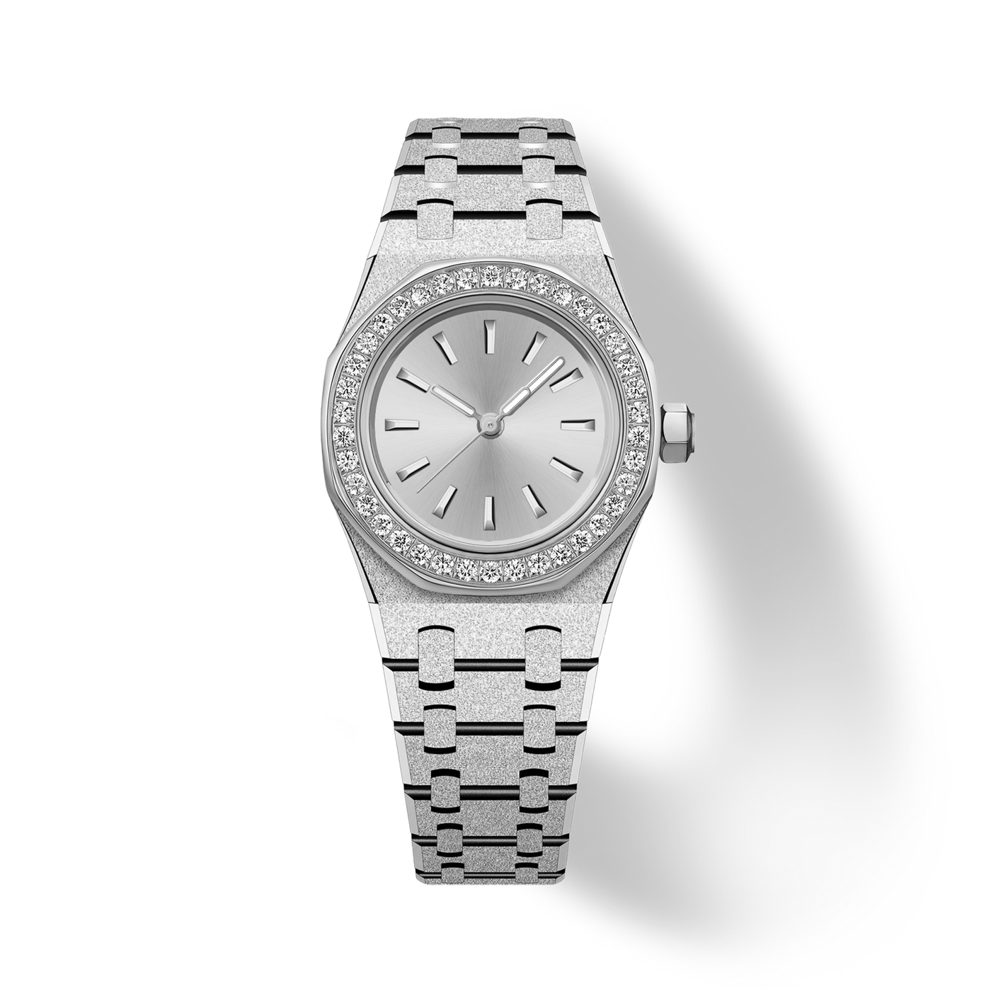 23mm Crystal-Bezel Quartz Watch - Silver - image 1