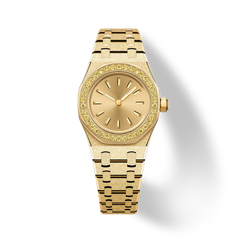 23mm Gold Crystal-Bezel Quartz Watch - Gold - image 1