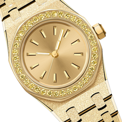 23mm Gold Crystal-Bezel Quartz Watch - Gold - image 5