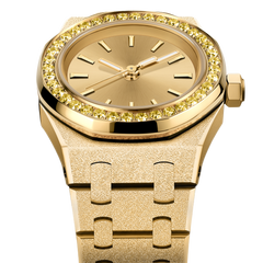 23mm Gold Crystal-Bezel Quartz Watch - Gold - image 7