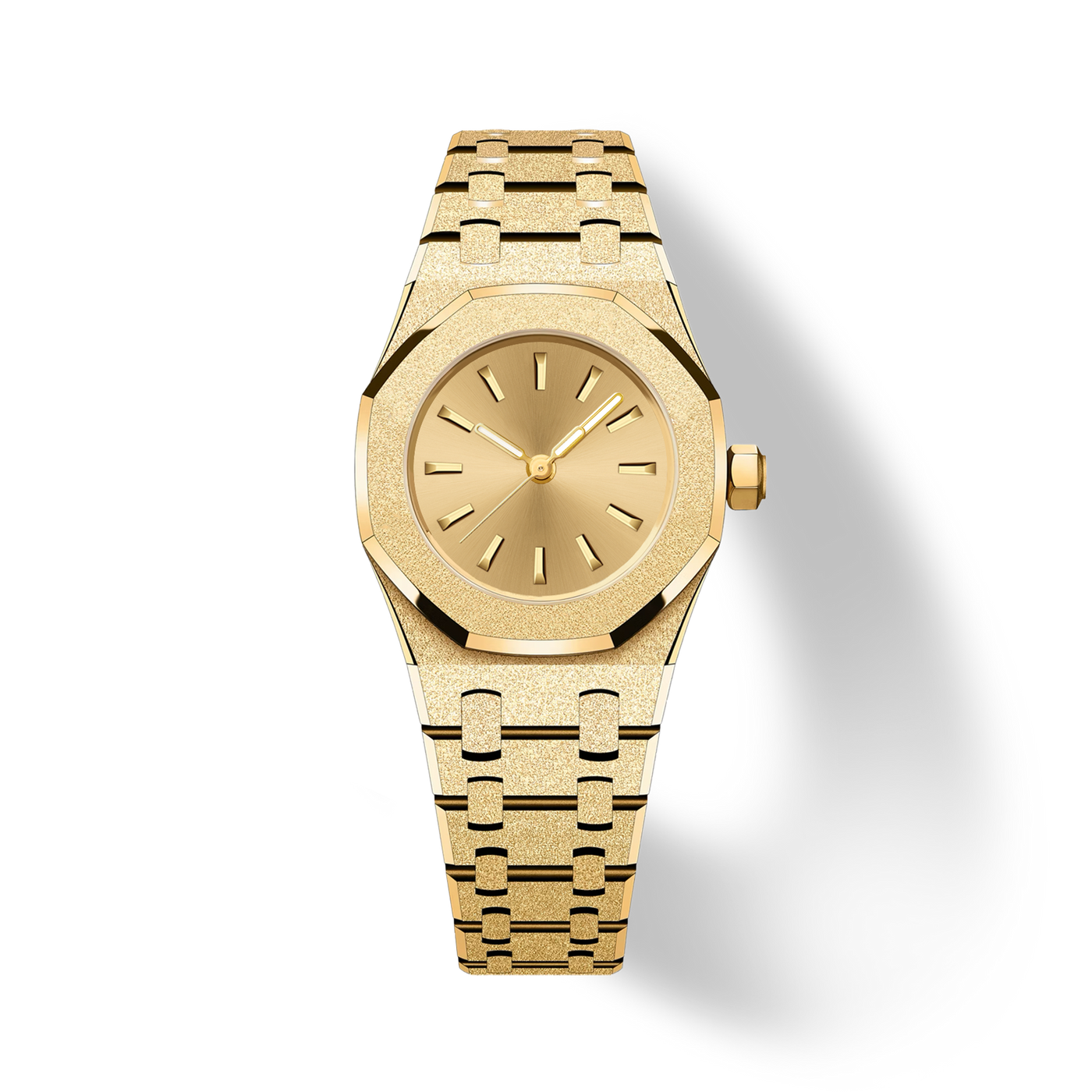 23mm Frosted-Bezel Quartz Watch - Gold - image 1