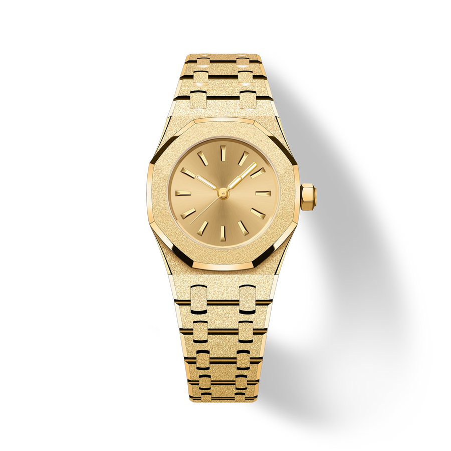 23mm Frosted-Bezel Quartz Watch - Gold - image 1