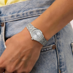 23mm Frosted-Bezel Quartz Watch - Silver - image 3