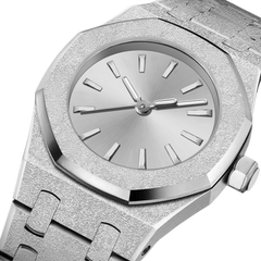 23mm Frosted-Bezel Quartz Watch - Silver - image 6