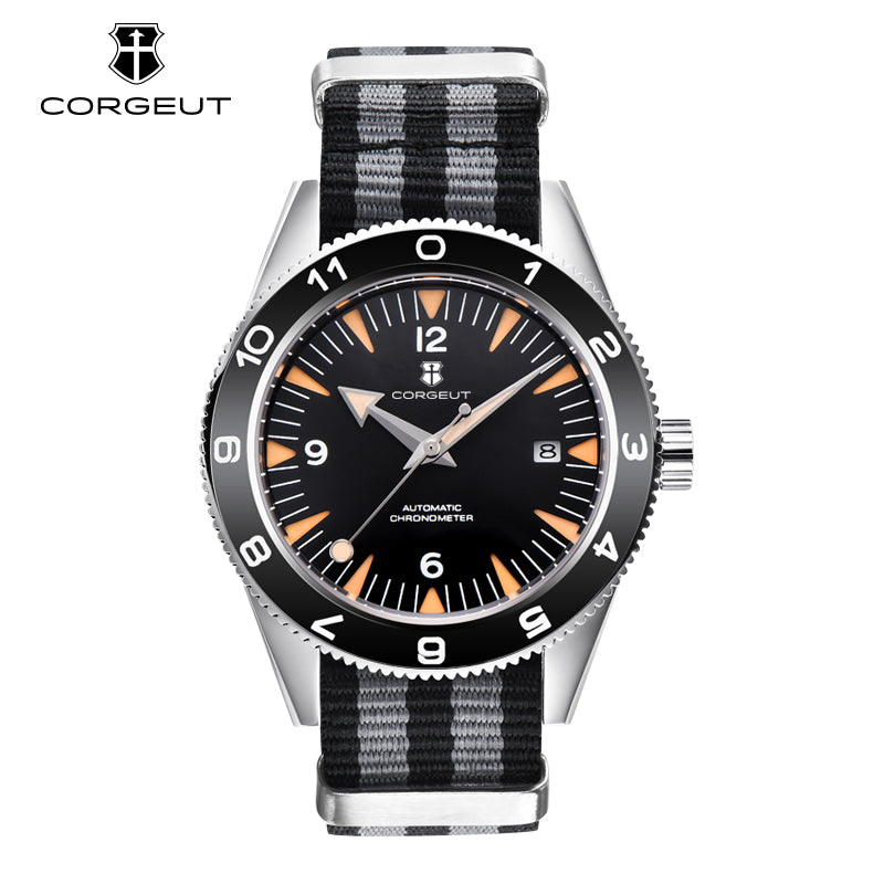 Corgeut 6013 NH35 Uhrwerk Saphirspiegel 100m wasserdicht