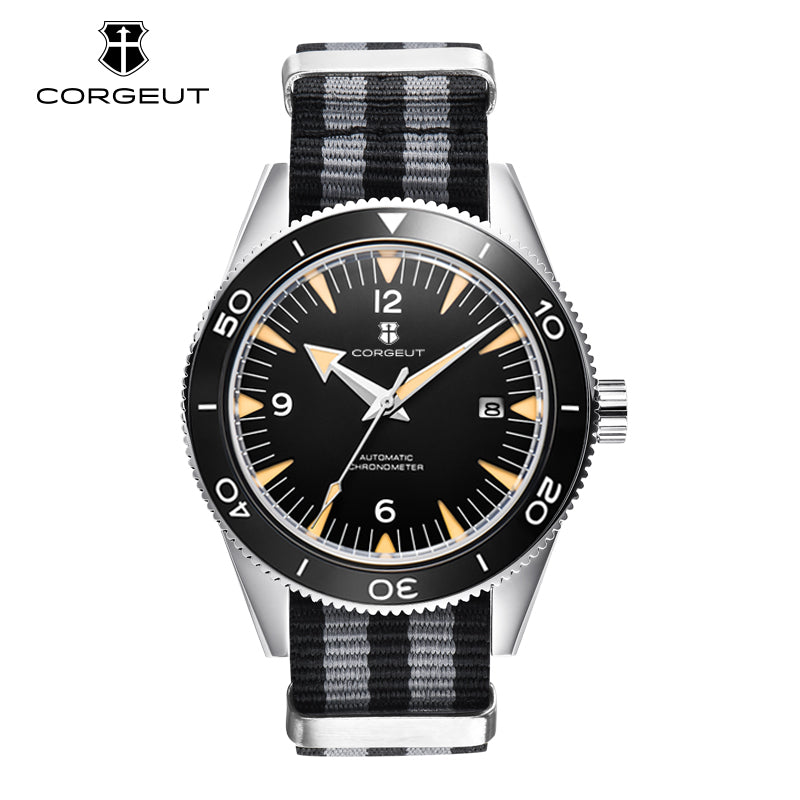 Corgeut 6013 NH35 Uhrwerk Saphirspiegel 100m wasserdicht