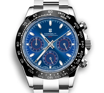 Corgeut 9002 VK63 Uhrwerk Saphirglas 30m wasserdicht