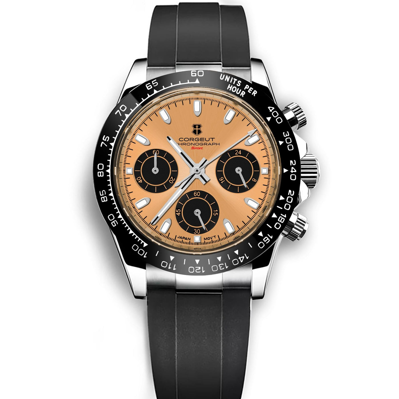 Corgeut 9002 VK63 Uhrwerk Saphirglas 30m wasserdicht