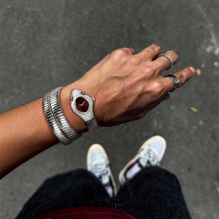 Medusa Double Spiral Watch – 22mm Silver Serpent – wrist view