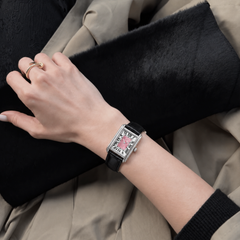 Micro Monolith Watch – 27 x 22mm Neon Dusk – wrist view