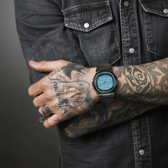 Technautic Spectra Ceramic Watch – 38 5mm Midnight Tide – wrist view