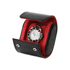 Red Black Watch Travel Case – 1 – storage demonstration; watches not included