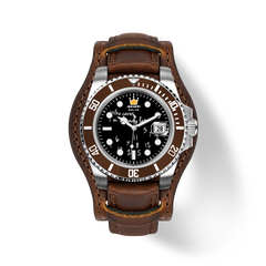 Who Cares Saddle Rebel Leather Cuff Automatic Watch 40mm – product view