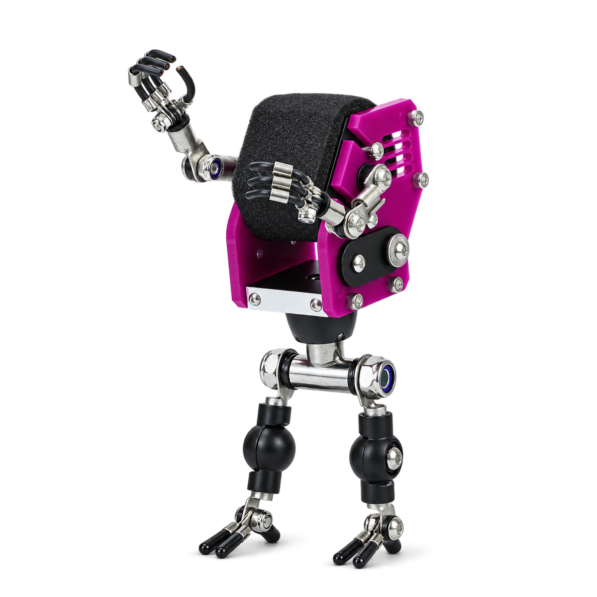 Steampunk Robot Watch Stand – Cyber Magenta – product view