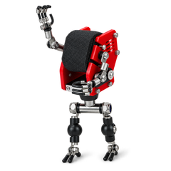 Steampunk Robot Watch Stand – Racing Red – product view