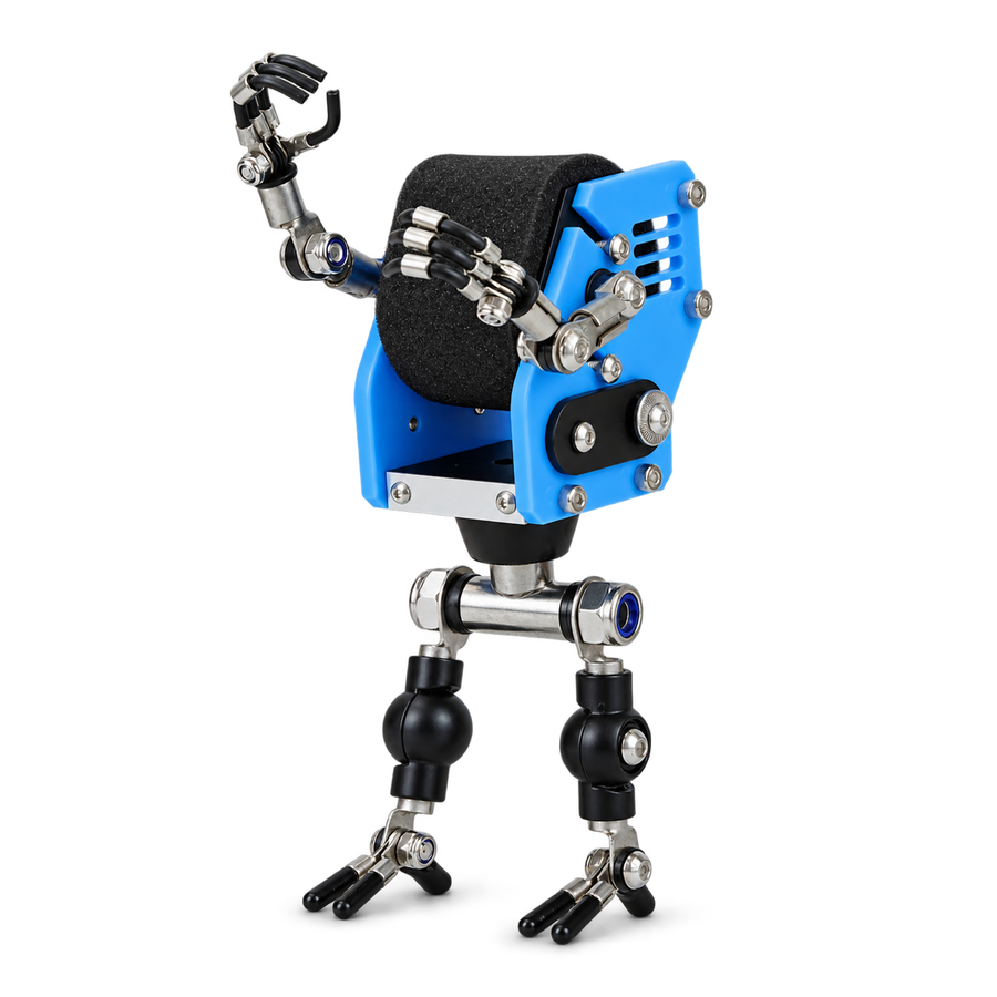 Steampunk Robot Watch Stand – Sky Blue – product view