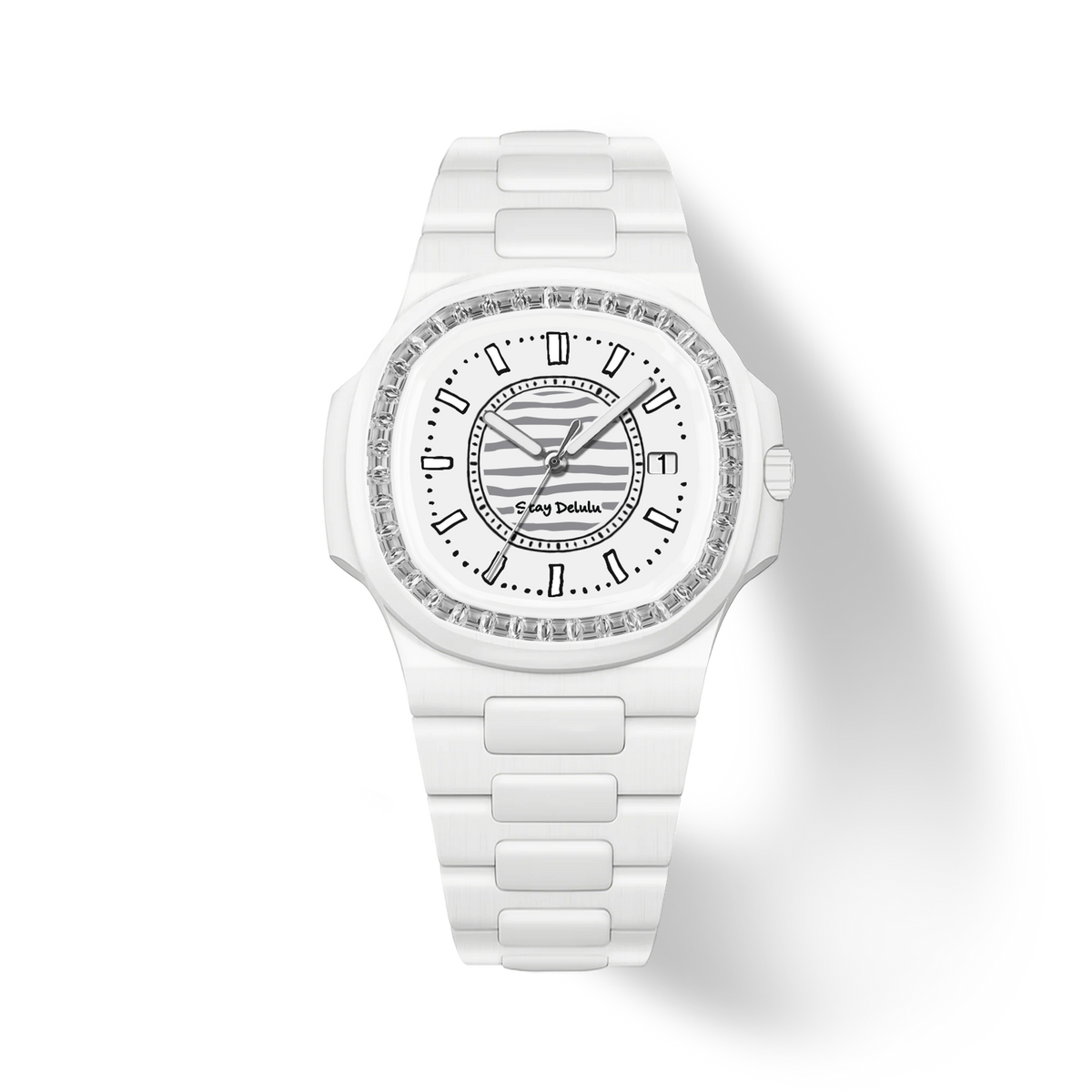 Technautic Crystal Delulu Ceramic Quartz Watch 38.5mm – product view