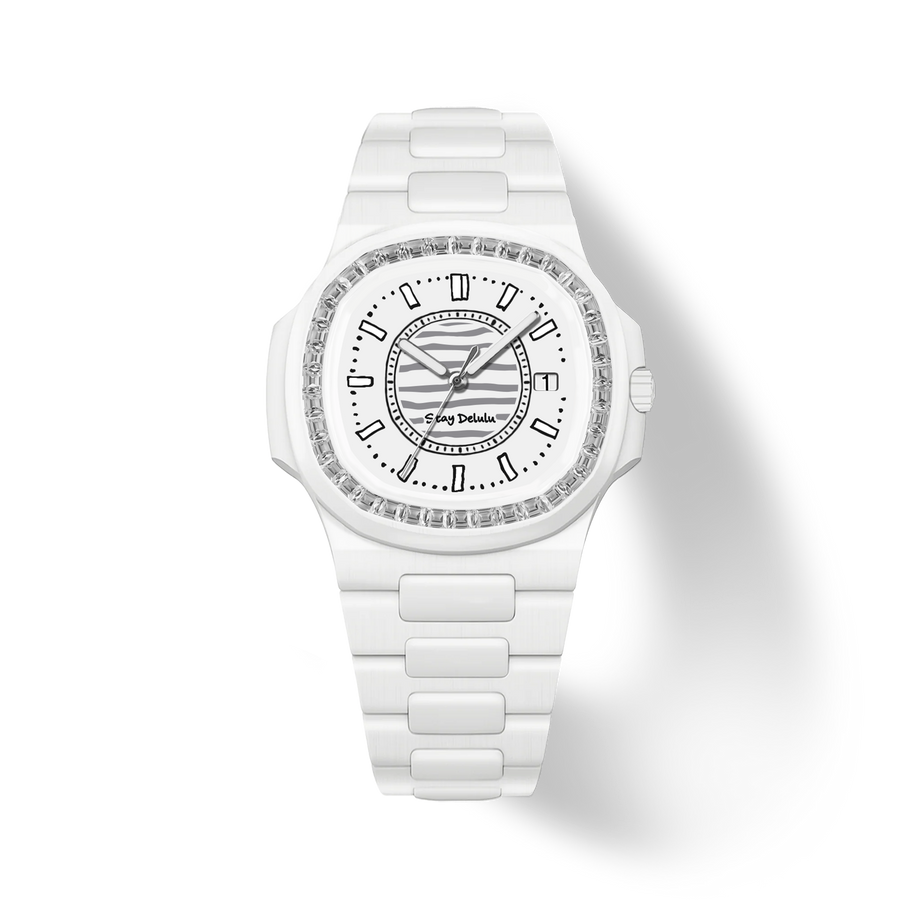 Technautic Crystal Delulu Ceramic Quartz Watch 38.5mm – product view