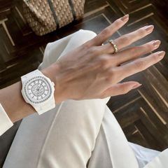 Technautic Crystal Delulu Ceramic Quartz Watch 38.5mm – wearing or detail view