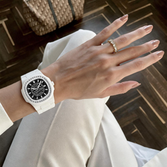 Technautic Delulu Noir Ceramic Quartz Watch 38.5mm – wearing or detail view