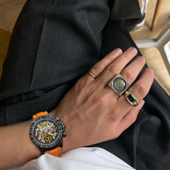 Halloween Pumpkin Spirit Chronograph Watch 39mm – wearing or detail view