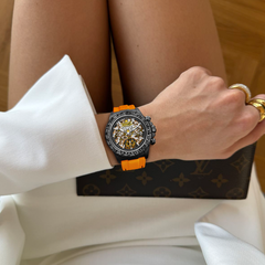 Halloween Pumpkin Spirit Chronograph Watch 39mm – wearing or detail view