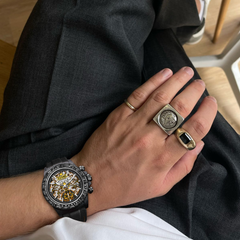 Halloween Shadow Pumpkin Chronograph Watch 39mm – wearing or detail view