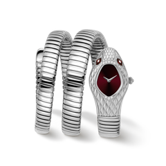 Medusa Double Spiral Watch – 22mm Silver Serpent