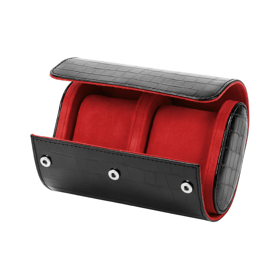 Red Black Watch Travel Case – Red & Black / For 2 Watches